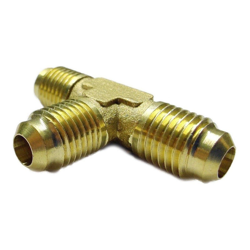 Conector En Tee, Latón (dorado) De 1/4  Flare