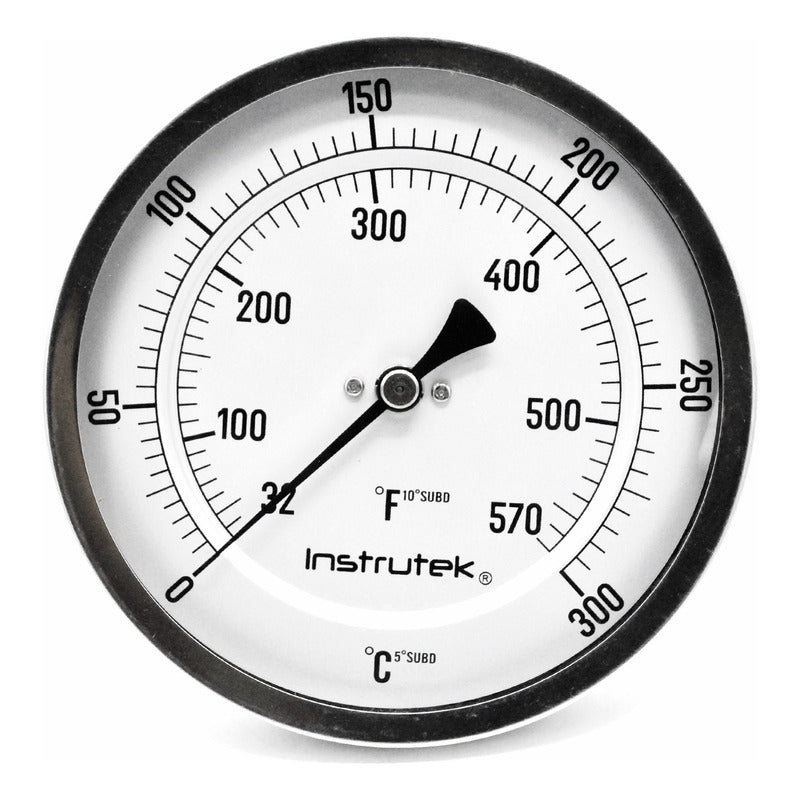Termómetro Horno 5 PLG 0 A 300°c Vástago 4, Rosca 1/2 Npt