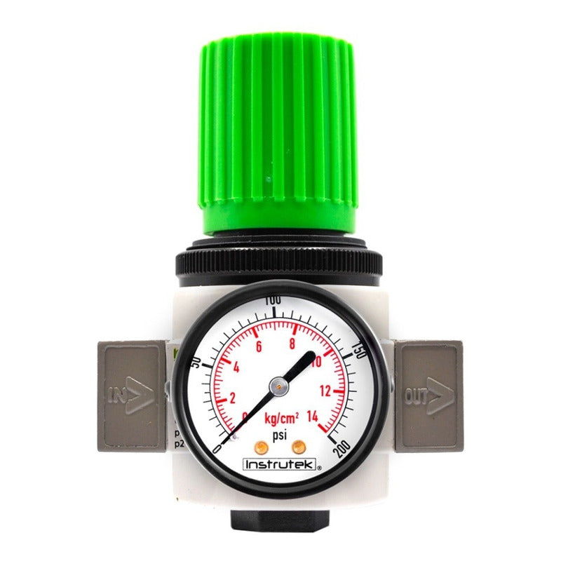 Pneumatic Pressure Regulator 1/4 200 Psi With Gauge