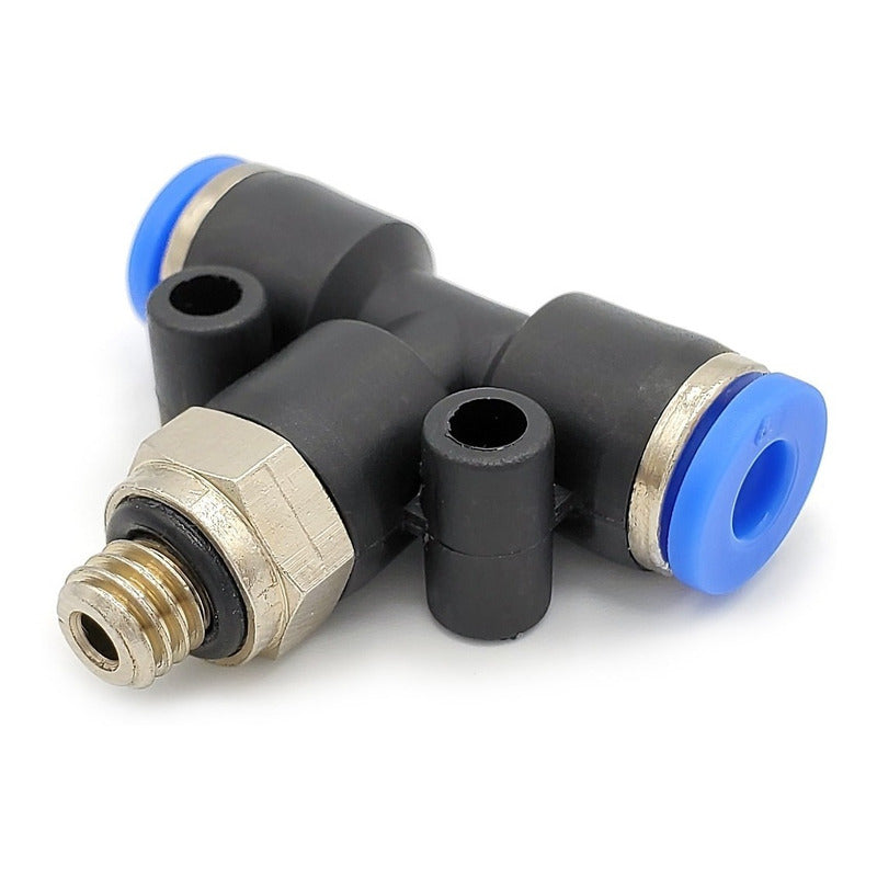 10 Pz De Conector/racor Rápido Neumático Tee M6 X 4mm