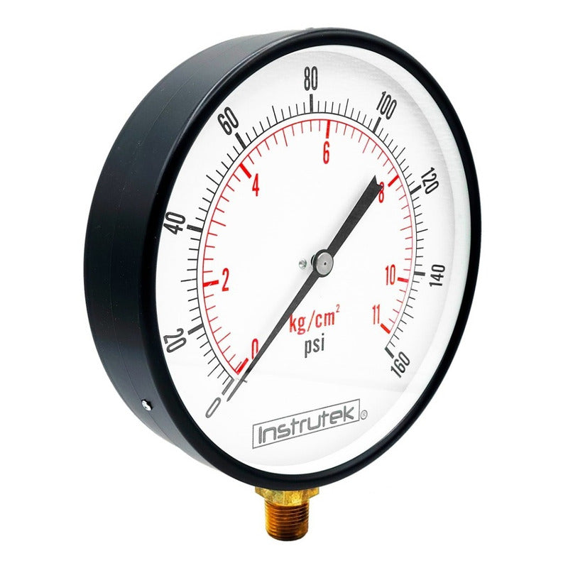 Manómetro 8 PLG Para Caldera, 160 Psi / Lectura A Distancia