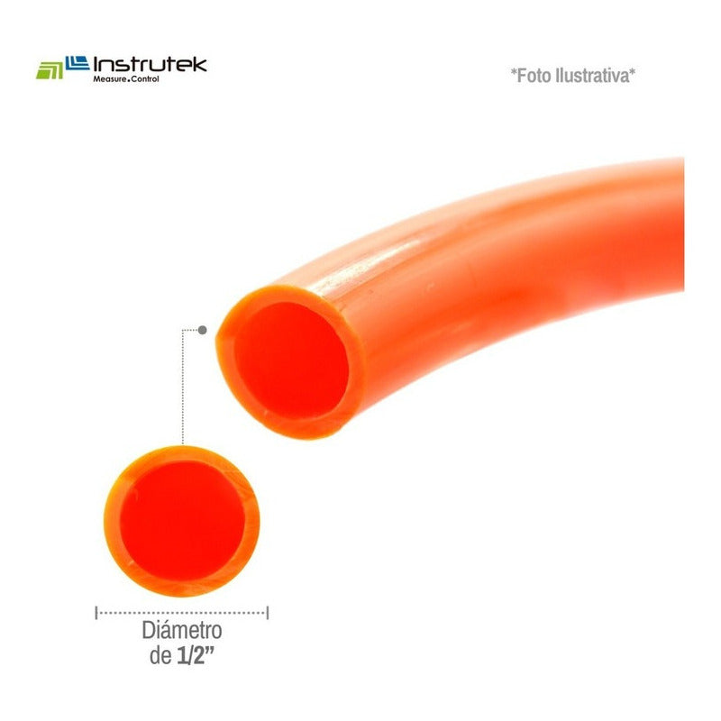 Manguera Para Aire (tubing) De Nylon Naranja 1/2 25 Mts