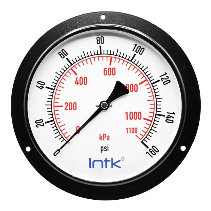 Manómetro 8 PLG Para Caldera, 160 Psi, Conexión Posterior