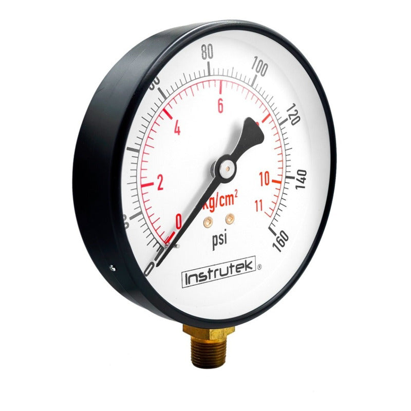 Manómetro 6 PLG Para Caldera, 160 Psi / Lectura A Distancia