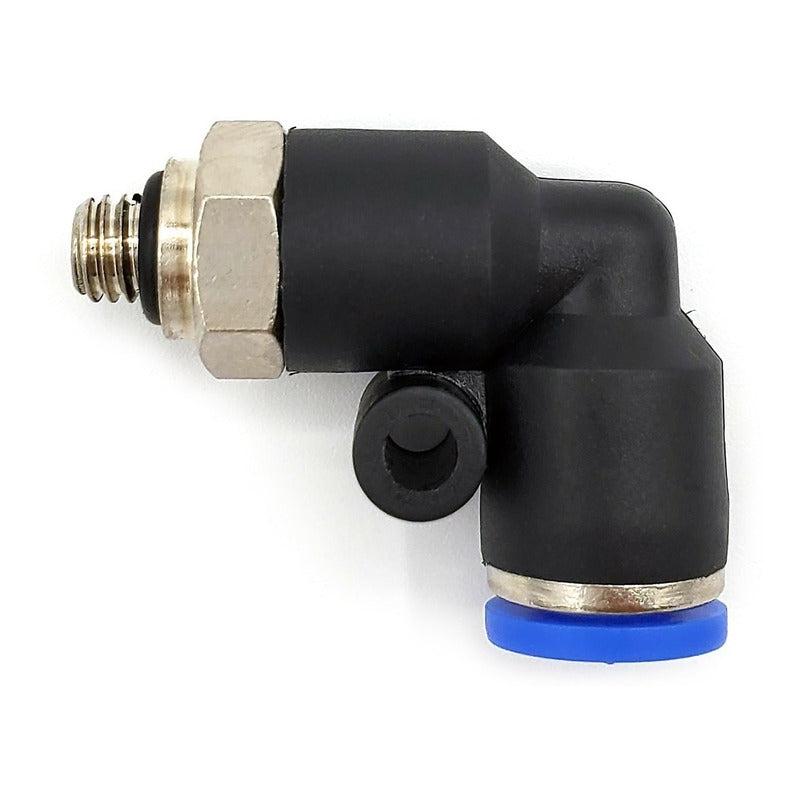 10 Pz De Conector/racor Rápido Neumático Codo M6 X 4mm