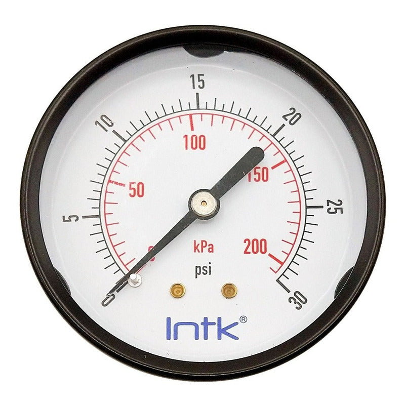 Manómetro Intk P/compresor Carátula 2.5, 30 Psi (aire, Gas).