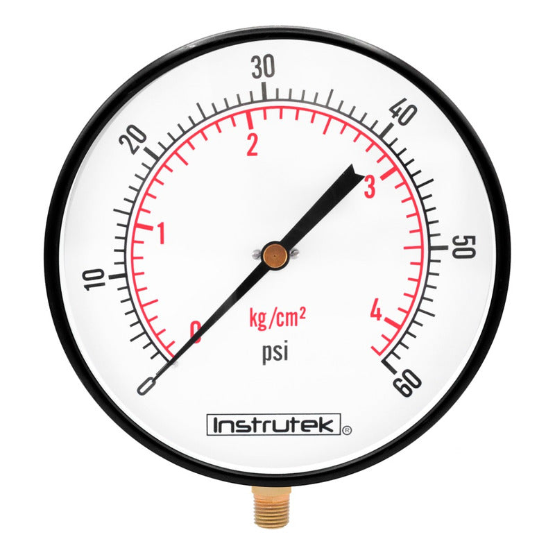 Manómetro 10 PLG Para Caldera, 60 Psi / Lectura A Distancia