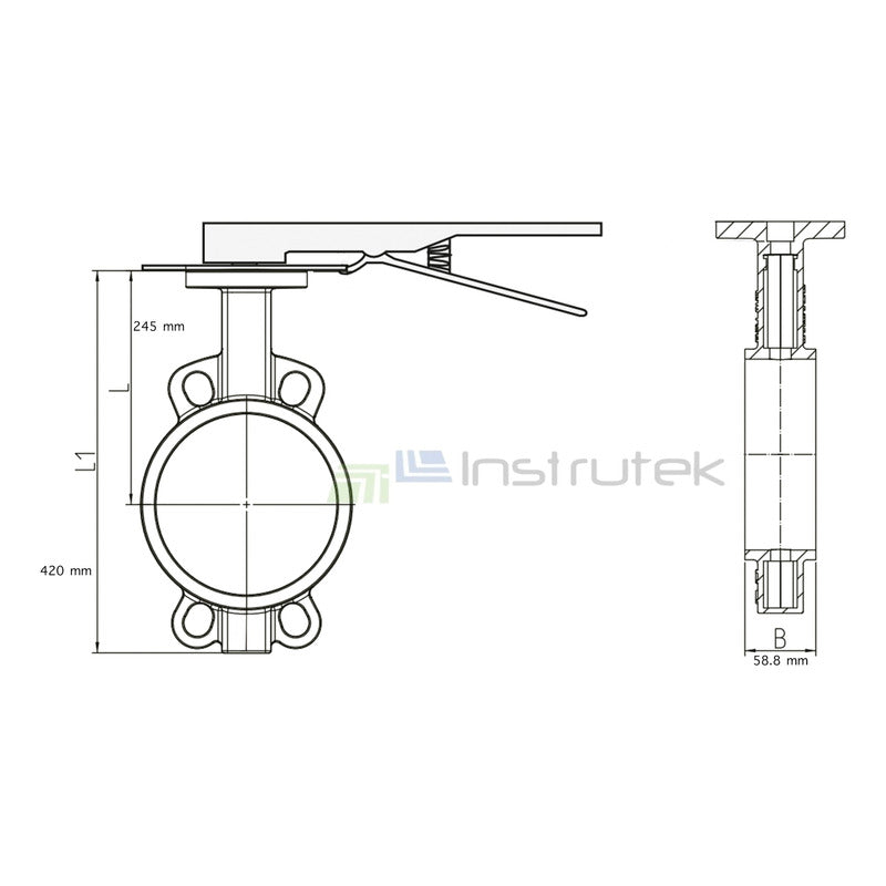 8-inch butterfly valve, cast iron