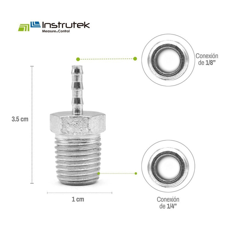 Espiga Para Mangueras Macho De 1/4   Npt X 1/8  10 Pz