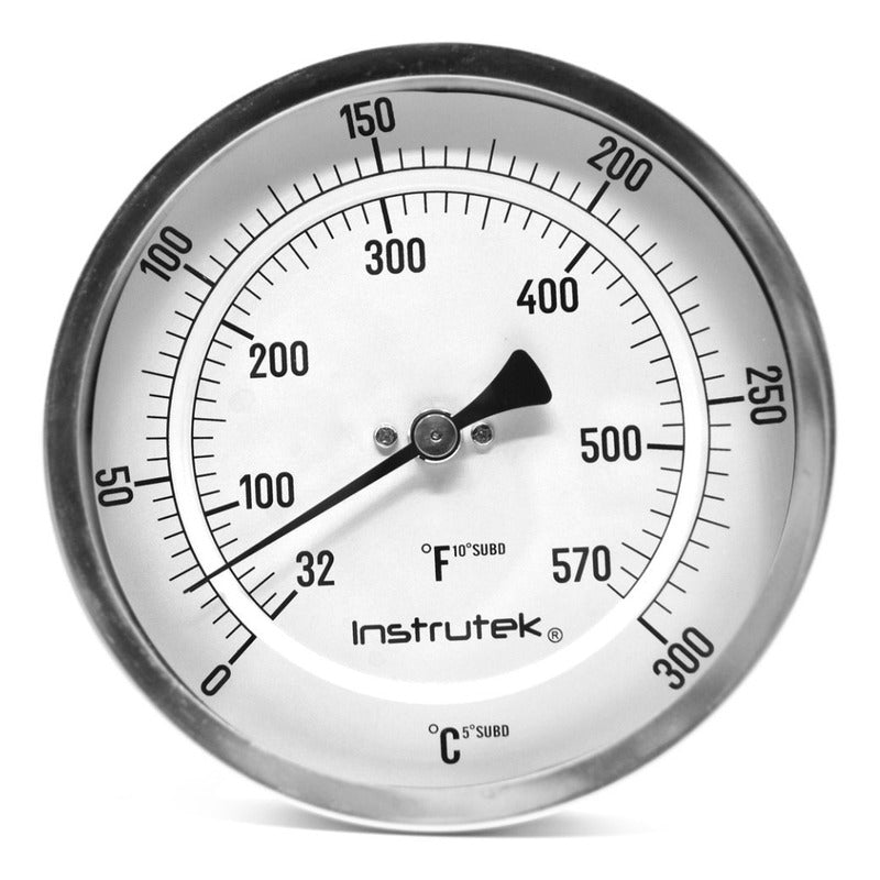 Termómetro Horno 6 PLG 0 A 300°c Vástago 9, Rosca 1/2 Npt