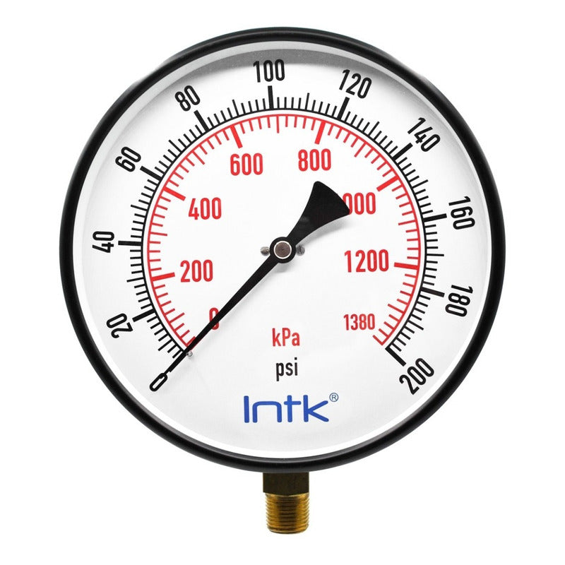 8 In. Boiler Pressure Gauge, 200 Psi / Remote Read