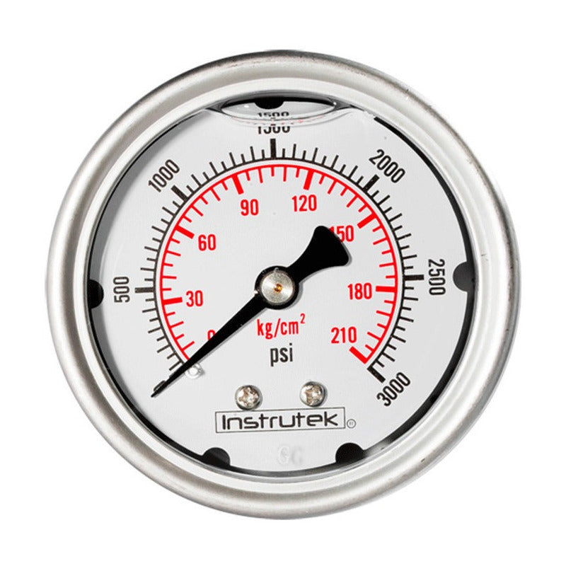 Manómetro Inox Alta Presión Glicerina 2.5 PLG, 2000 Psi