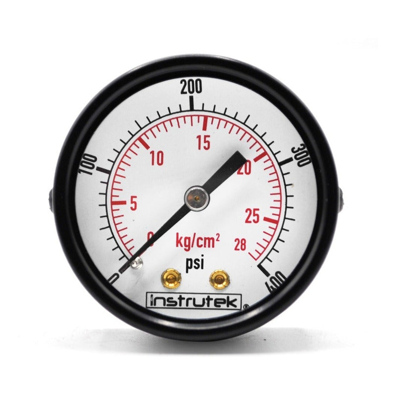 Pressure Gauge For Air Compressor 2 Dial, 400 Psi (Air, Gas)