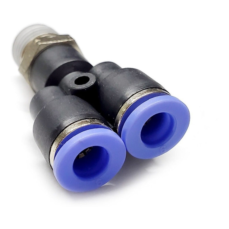 5 Pz De Conector/racor Rápido Neumático Yee 1/4 Npt X 6mm