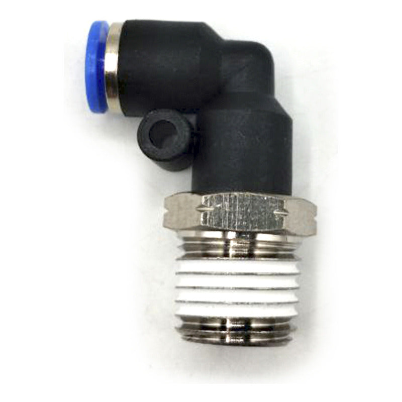 10 Pz De Conector/racor Rápido Neumático Codo 1/4 Npt X 1/8