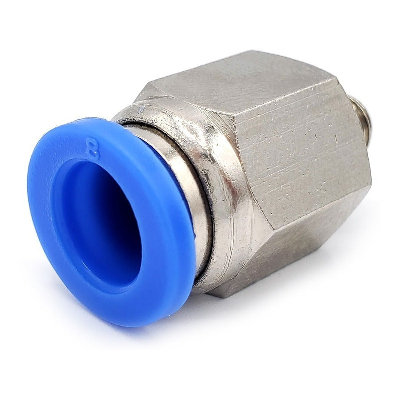 10 Pz De Conector/racor Rápido Neumático Recto M6 X 8mm