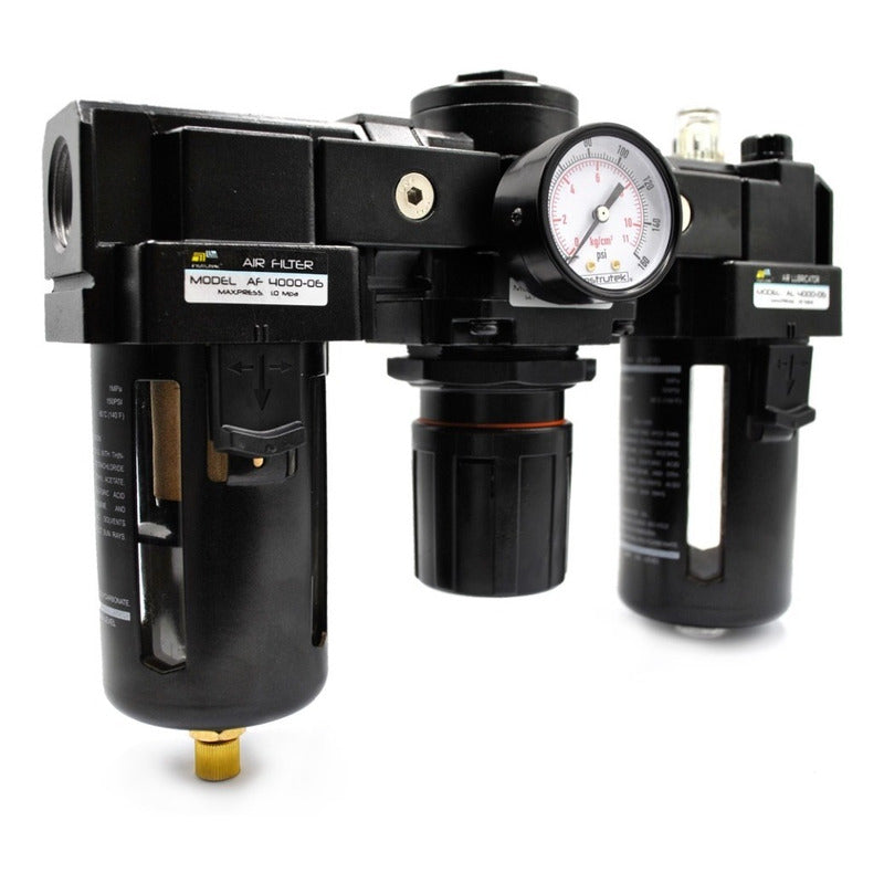 Filter-regulator-lubricator 3/4 P/ Compressor With Pressure Gauge