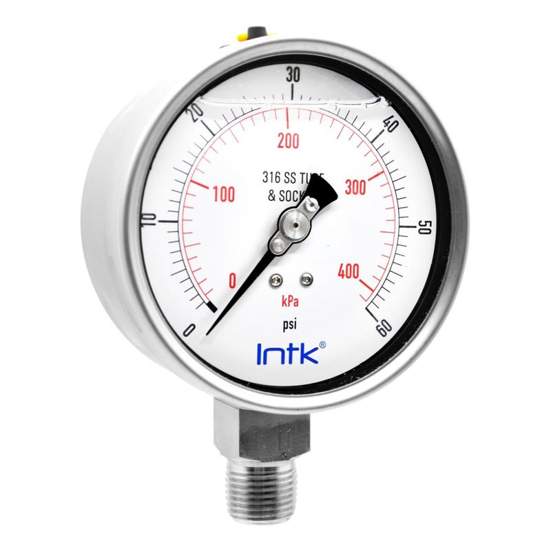Manómetro P/petroquímica Y Manejo De Agua, 4 PLG, 400 Kpa