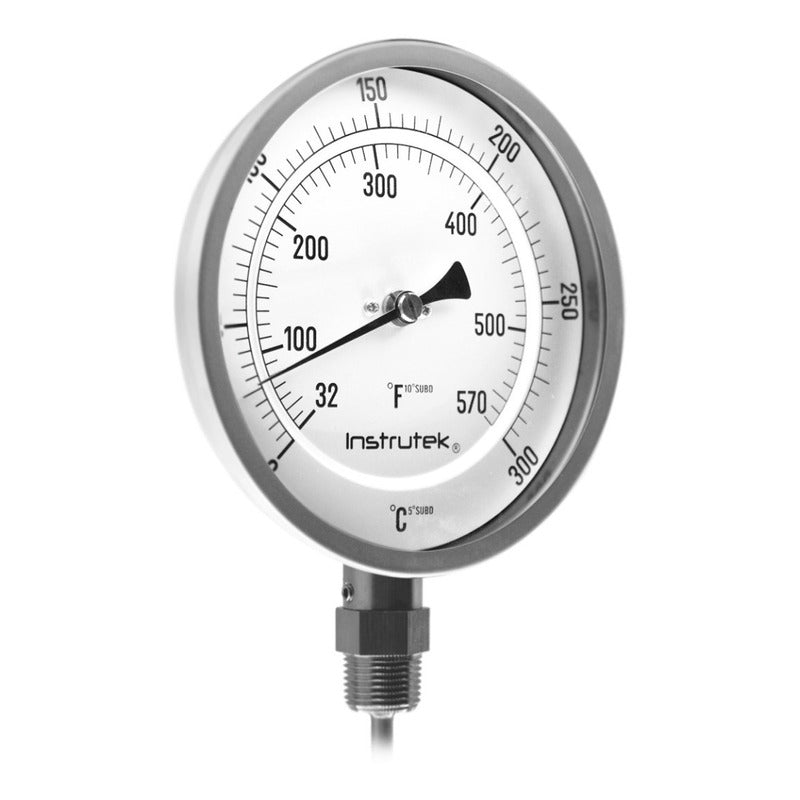 Termómetro Horno 5 PLG 0 A 300°c Vástago 9 Rosca 1/2  Npt