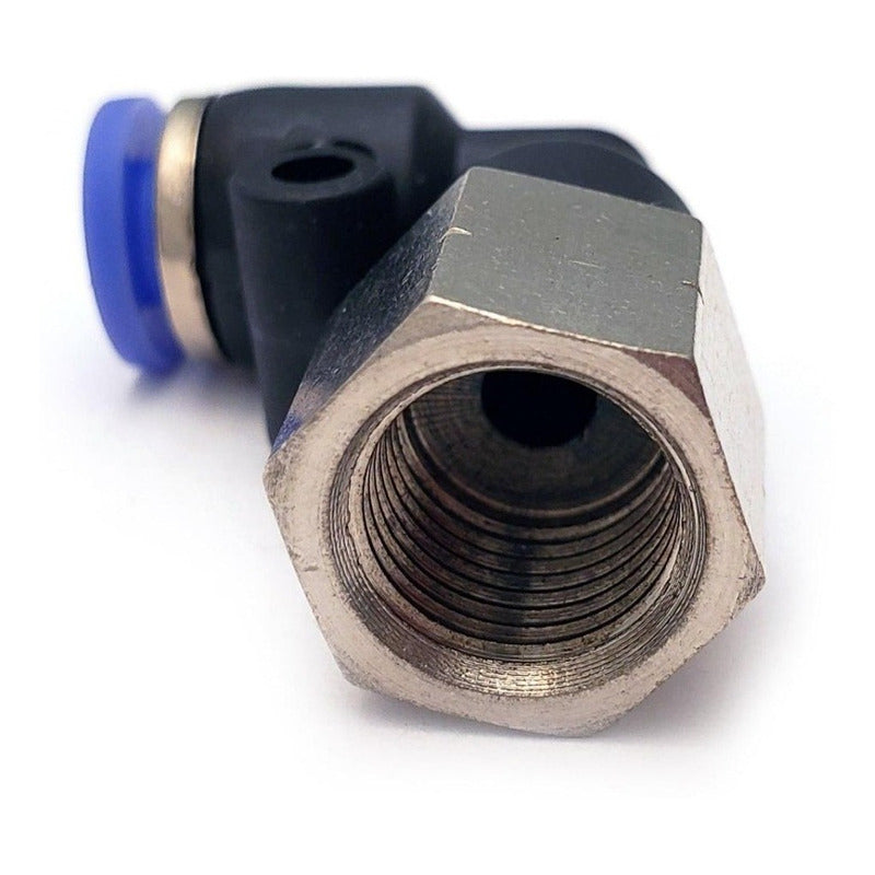 10 Pz De Conector/racor Neumático Codo Hembra 1/8  X 4 Mm