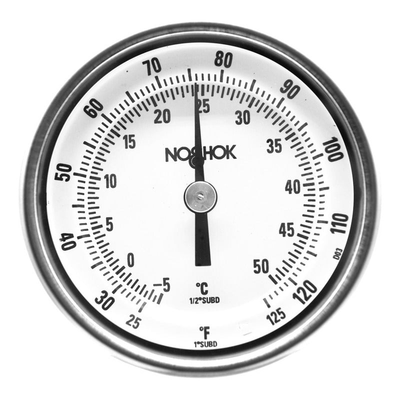 Termómetro Horno 3 PLG 25 A 125°f Vástago 9  Rosca 1/2 Npt