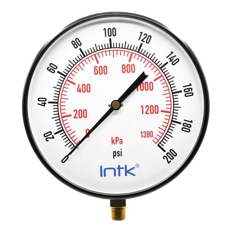 Manómetro 10 PLG P/caldera Intk/ Lectura A Distancia 200 Psi