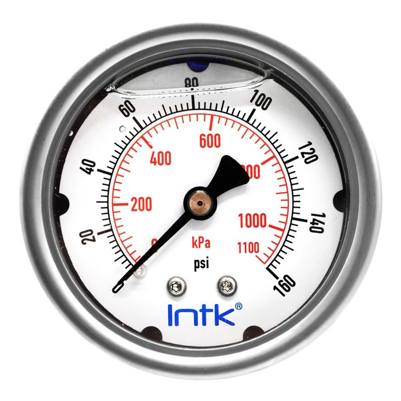 Manómetro P/procesos Hidráulicos Y Riego, 2.5 PLG, 1100 Kpa