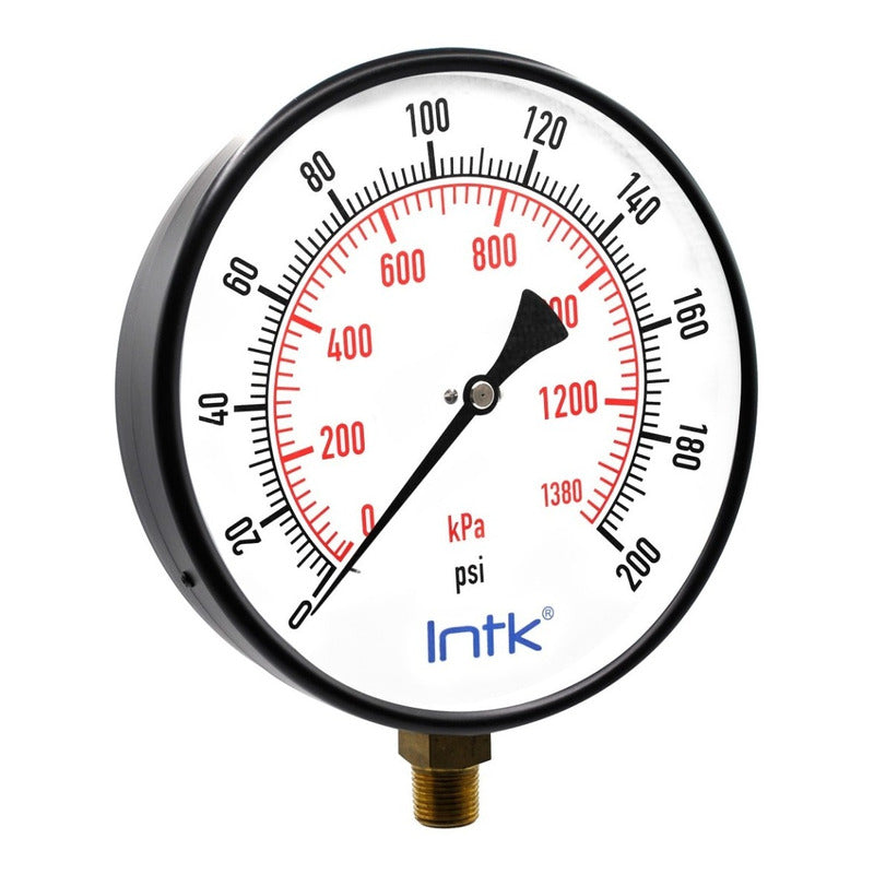 Manómetro 10 PLG P/caldera Intk/ Lectura A Distancia 200 Psi